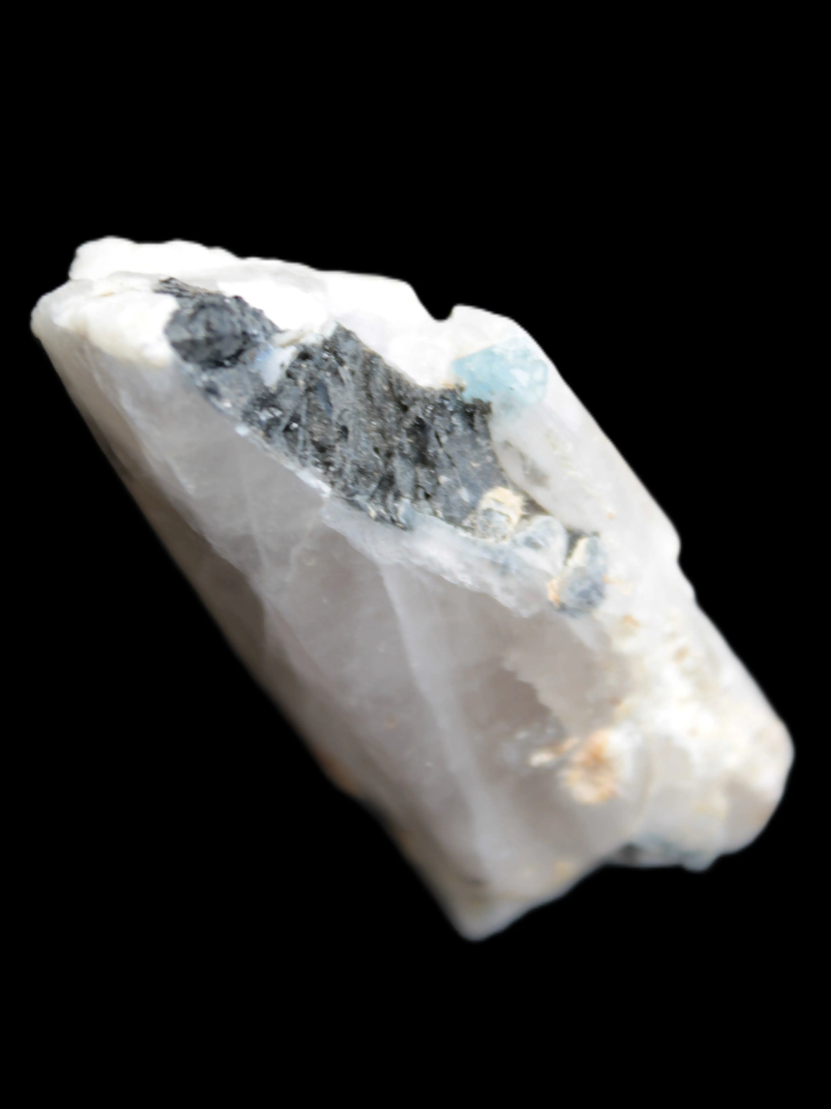 Lemurian Smoky Quartz with tiny Bridge Aquamarine and Blue Tourmaline 136.2 ct 27.2g Rocks and Things Store