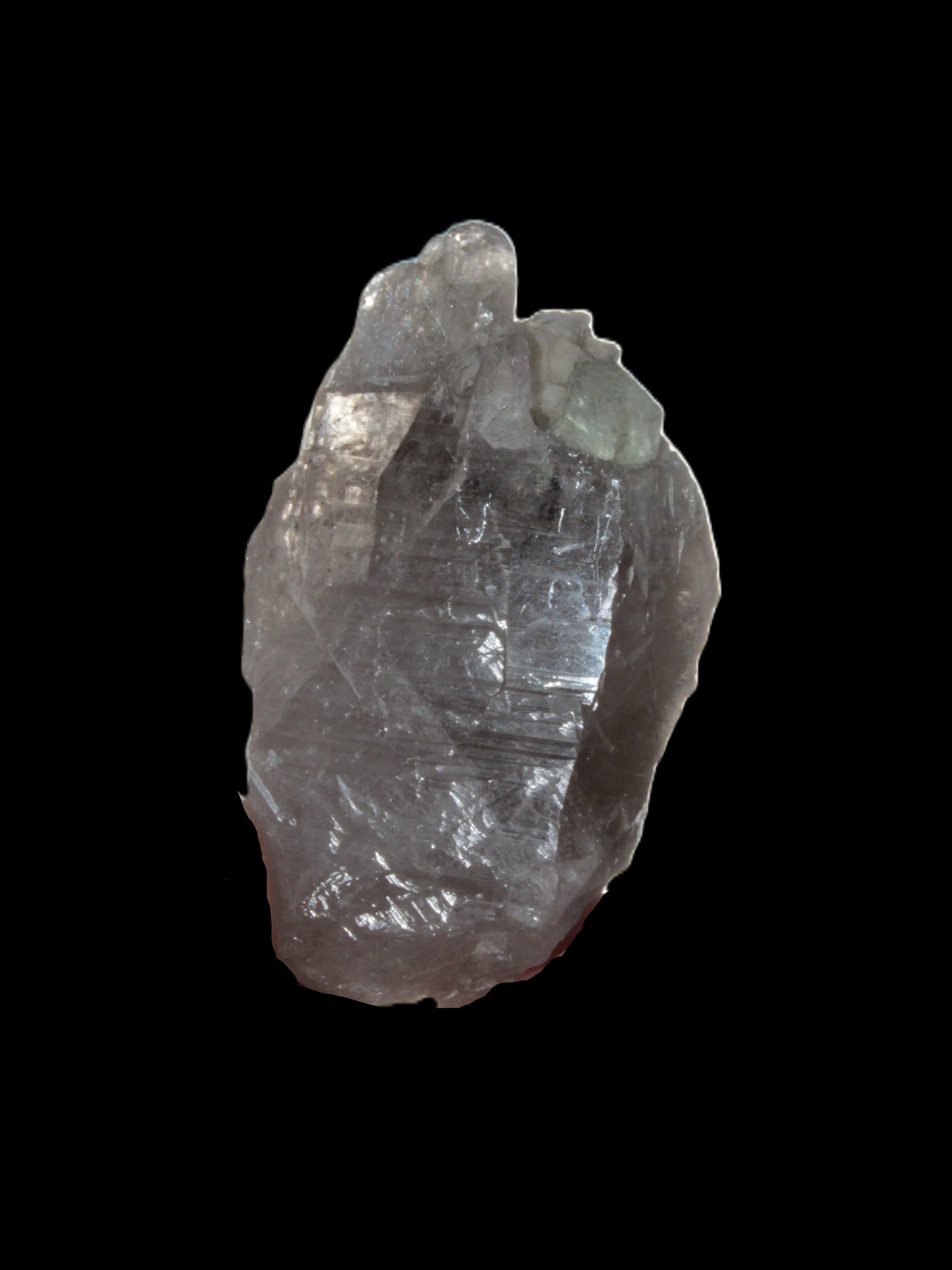 Lemurian etched elestial Smoky Quartz with Aquamarine & Feldspar 432.8ct 86.5g Rocks and Things Store