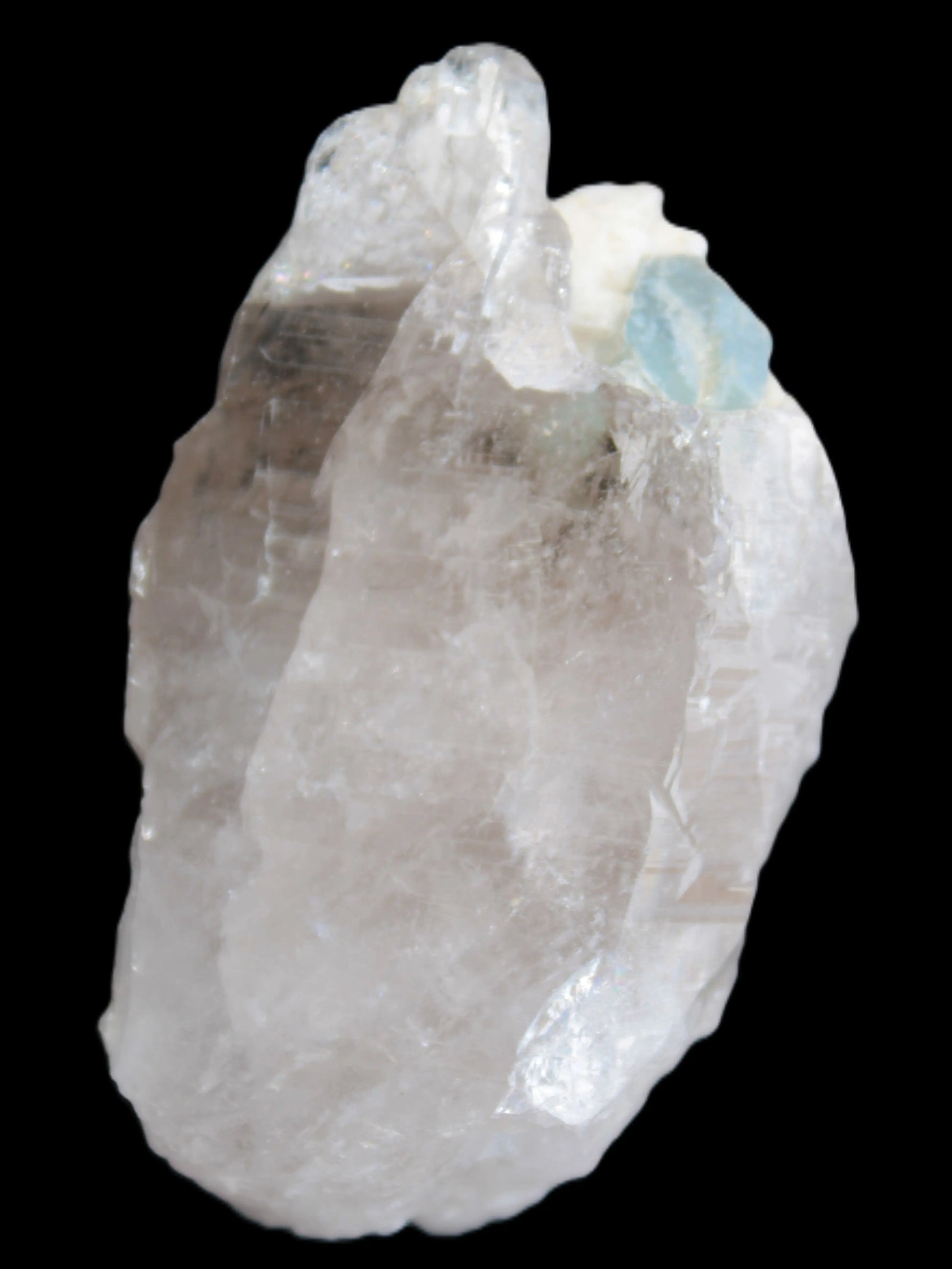 Lemurian etched elestial Smoky Quartz with Aquamarine & Feldspar 432.8ct 86.5g Rocks and Things Store