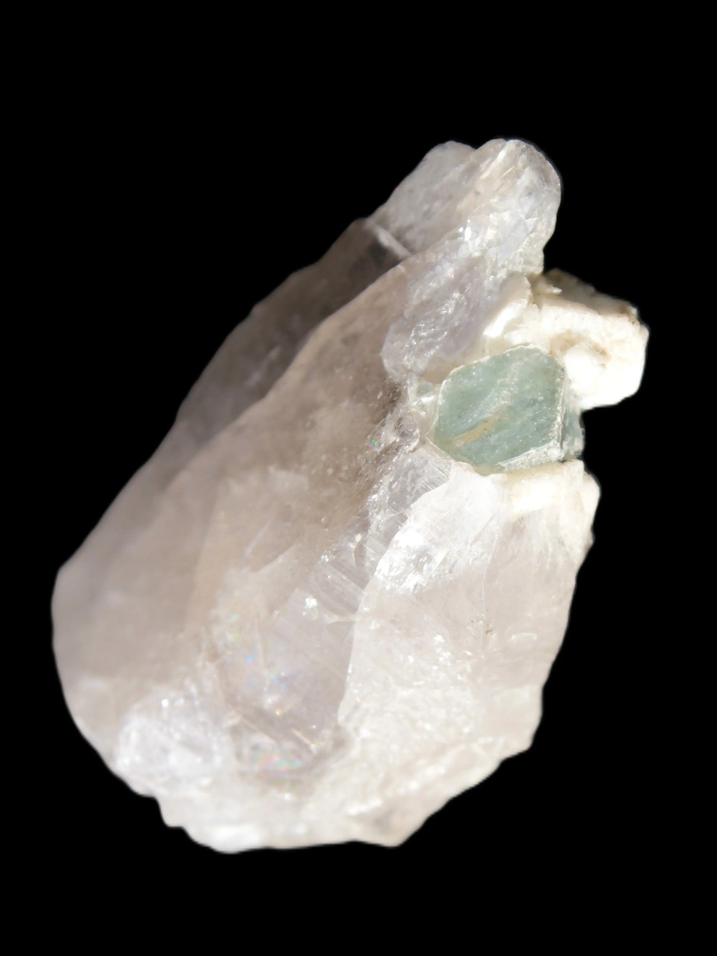 Lemurian etched elestial Smoky Quartz with Aquamarine & Feldspar 432.8ct 86.5g Rocks and Things Store