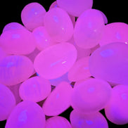 Mangano Calcite UV bright-pink-reactive tumbled stone 4-6g Rocks and Things