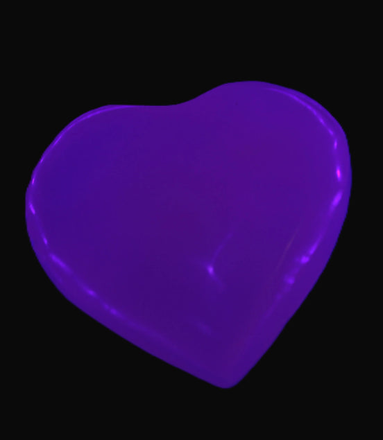 Mangano Calcite hand-carved heart 13-19g Rocks and Things