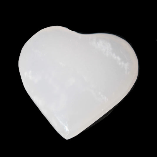 Mangano Calcite hand-carved heart 20-29g Rocks and Things Store