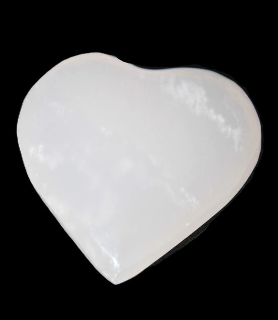 Mangano Calcite hand-carved heart 20-29g Rocks and Things Store