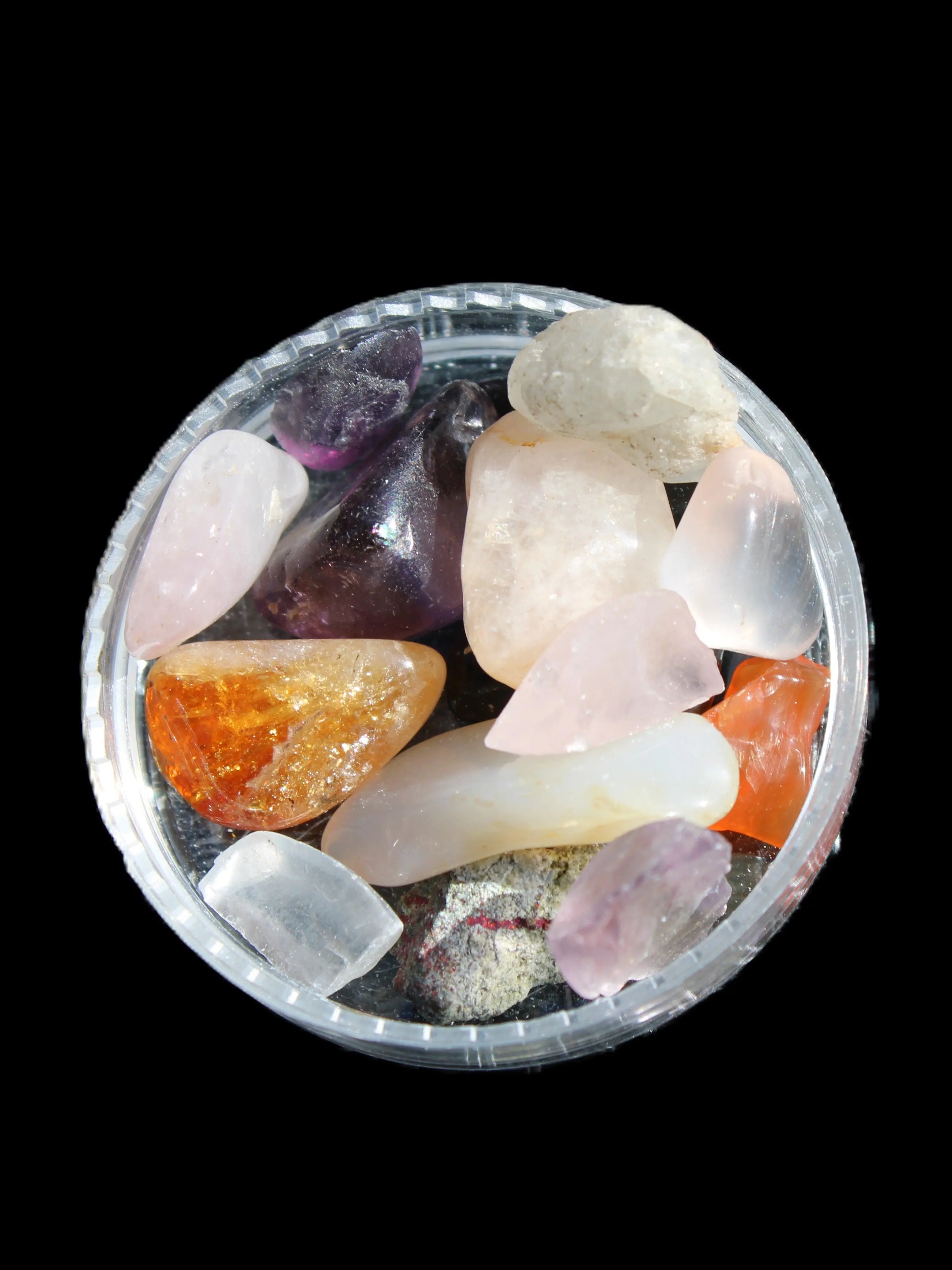 Mixed tiny crystals including Quartz and  Rose Quartz 15.2g Rocks and Things