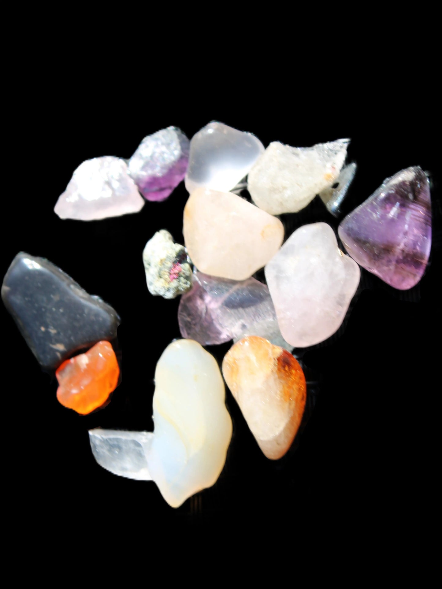 Mixed tiny crystals including Quartz and  Rose Quartz 15.2g Rocks and Things