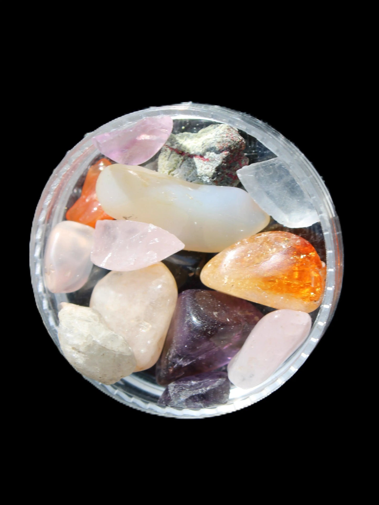 Mixed tiny crystals including Quartz and  Rose Quartz 15.2g Rocks and Things