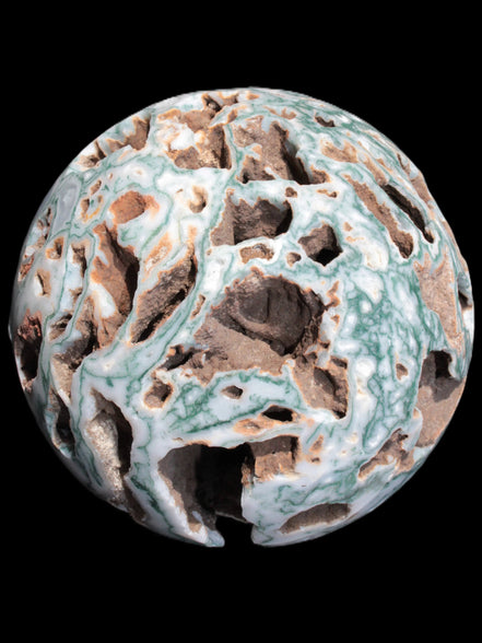 Moss Agate drusy geode sphere 1958g - Rocks and Things Store