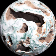 Moss Agate drusy geode sphere 1958g Rocks and Things