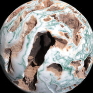 Moss Agate drusy geode sphere 1958g - Rocks and Things Store