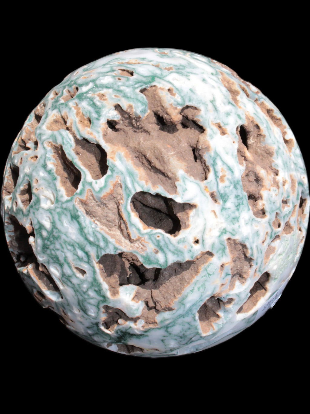 Moss Agate drusy geode sphere 1958g - Rocks and Things Store