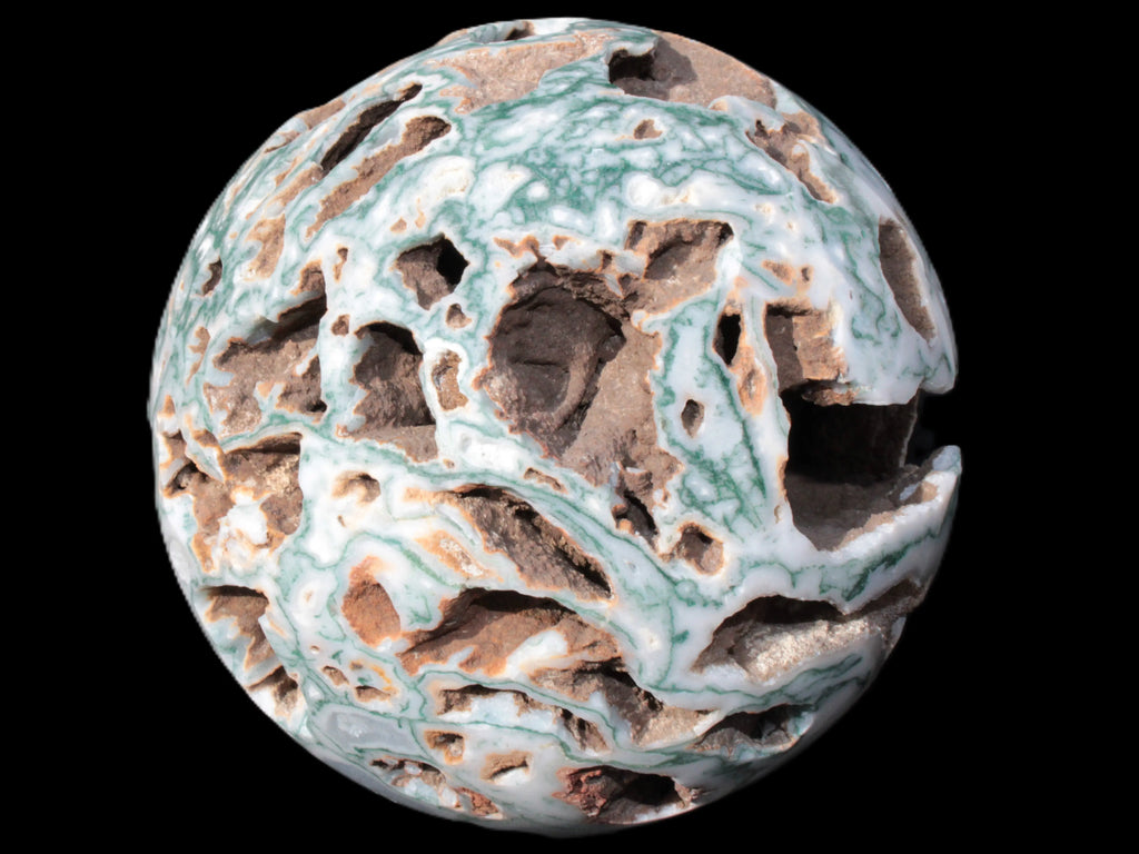 Moss Agate drusy geode sphere 1958g Rocks and Things