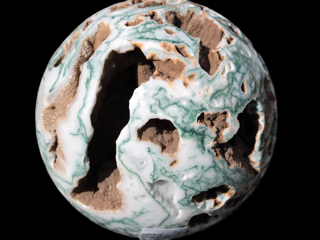Moss Agate drusy geode sphere 1958g Rocks and Things