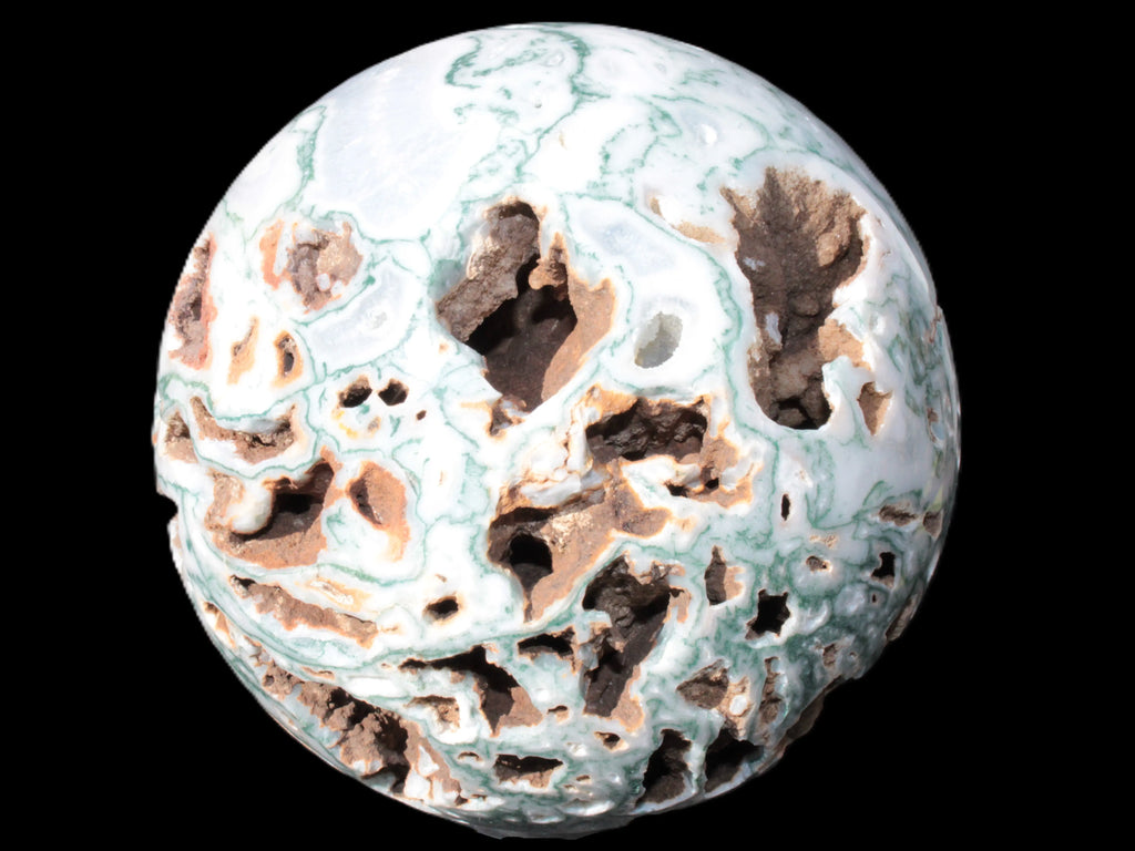 Moss Agate drusy geode sphere 1958g Rocks and Things