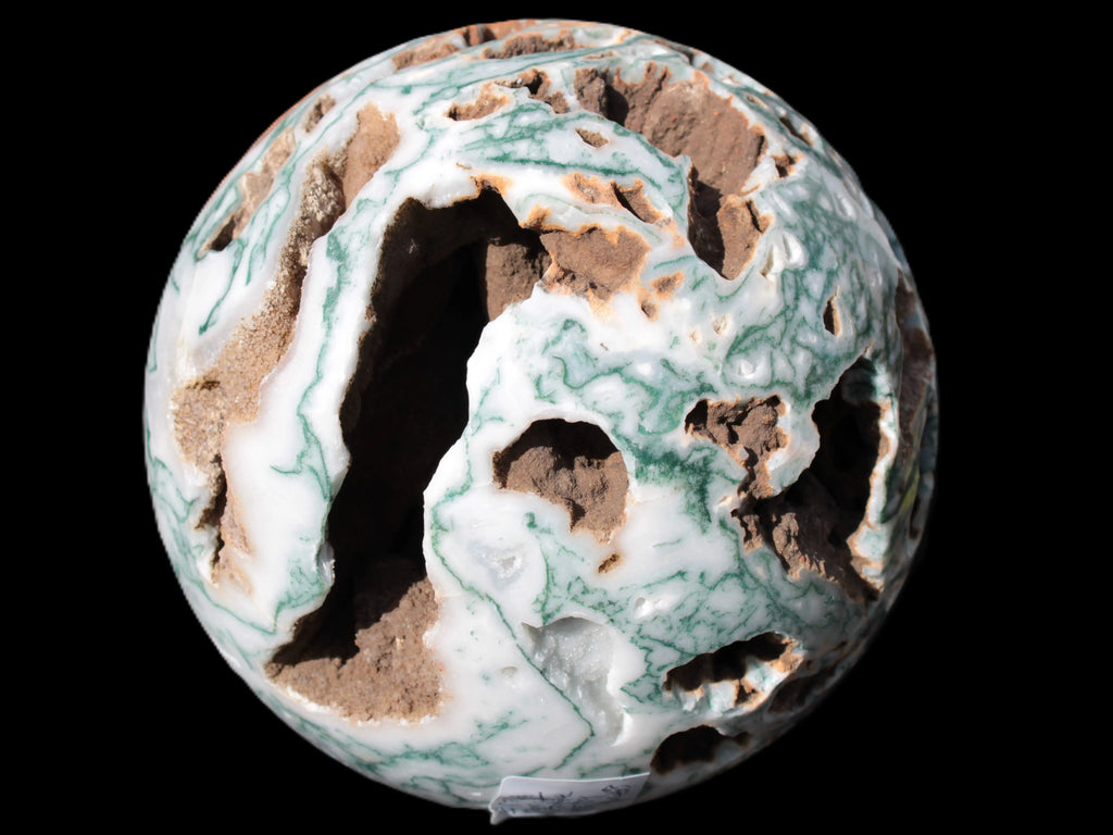 Moss Agate drusy geode sphere 1958g Rocks and Things