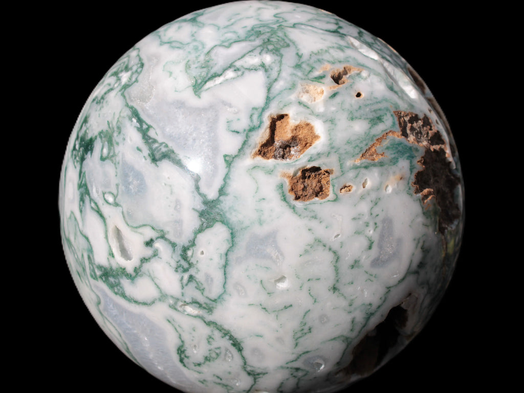Moss Agate drusy geode sphere 1958g Rocks and Things