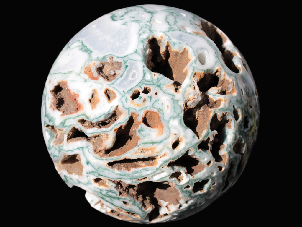 Moss Agate drusy geode sphere 1958g Rocks and Things