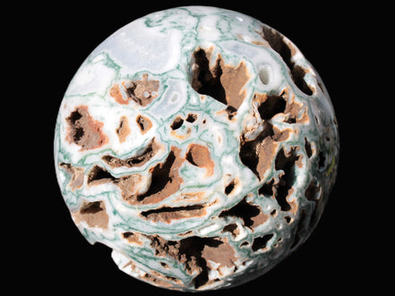 Moss Agate drusy geode sphere 1958g Rocks and Things