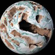 Moss Agate drusy geode sphere 1958g Rocks and Things