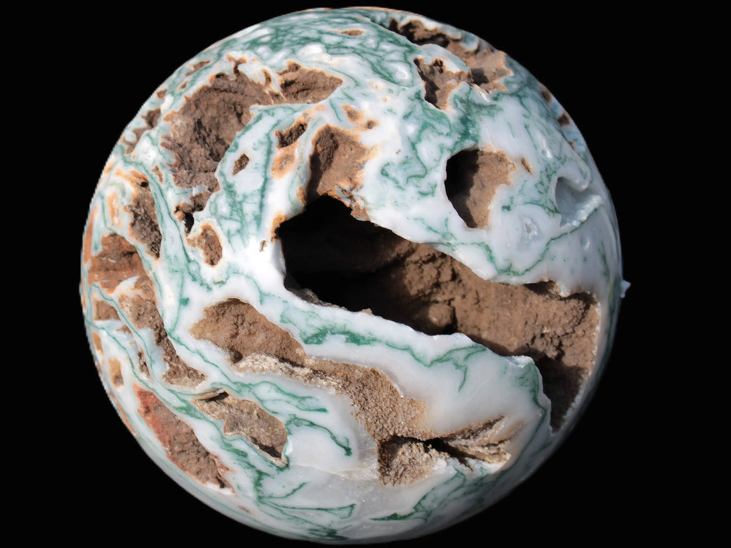 Moss Agate drusy geode sphere 1958g Rocks and Things