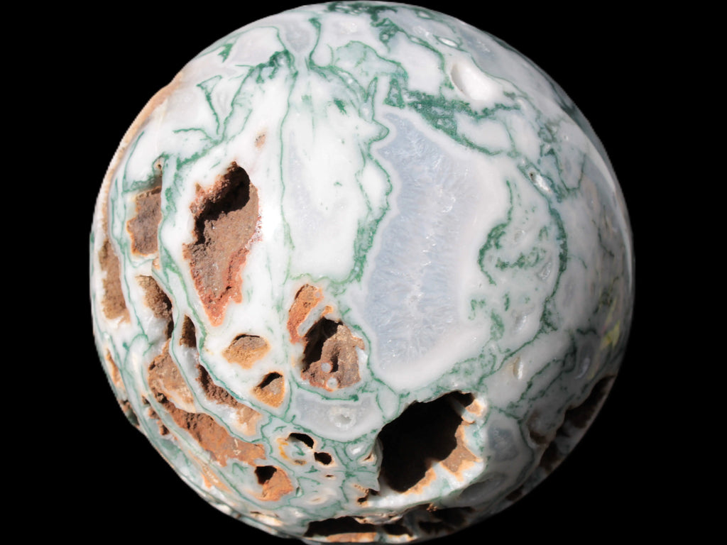 Moss Agate drusy geode sphere 1958g Rocks and Things
