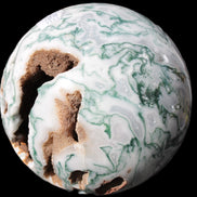 Moss Agate drusy geode sphere 1958g Rocks and Things