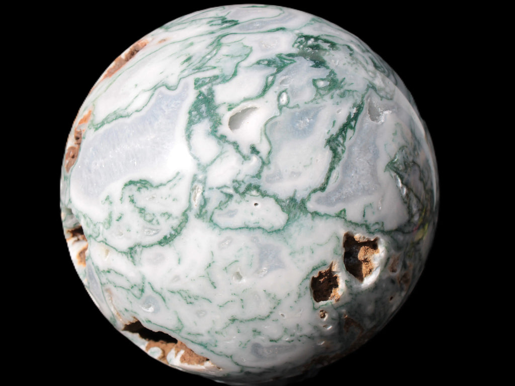 Moss Agate drusy geode sphere 1958g Rocks and Things