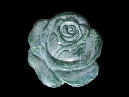 Moss Agate hand-carved rose 32mm 15g Rocks and Things