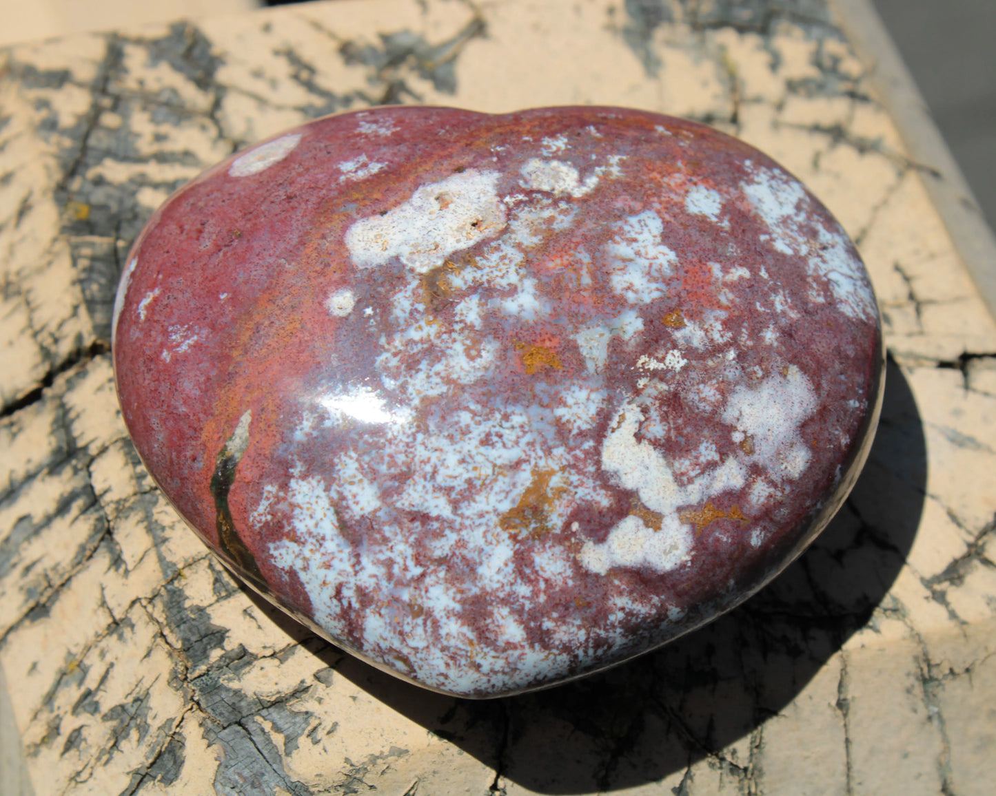 Ocean Jasper heart 216g Rocks and Things