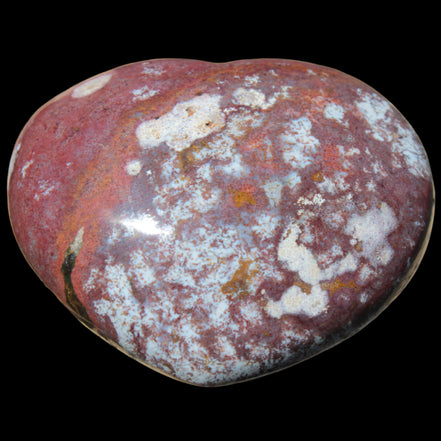 Ocean Jasper heart 216g in sunlight - Rocks and Things Store