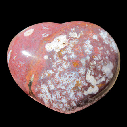 Ocean Jasper heart 216g in sunlight - Rocks and Things Store