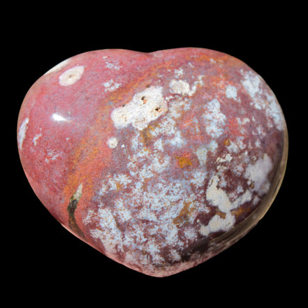 Ocean Jasper heart 216g in sunlight - Rocks and Things Store