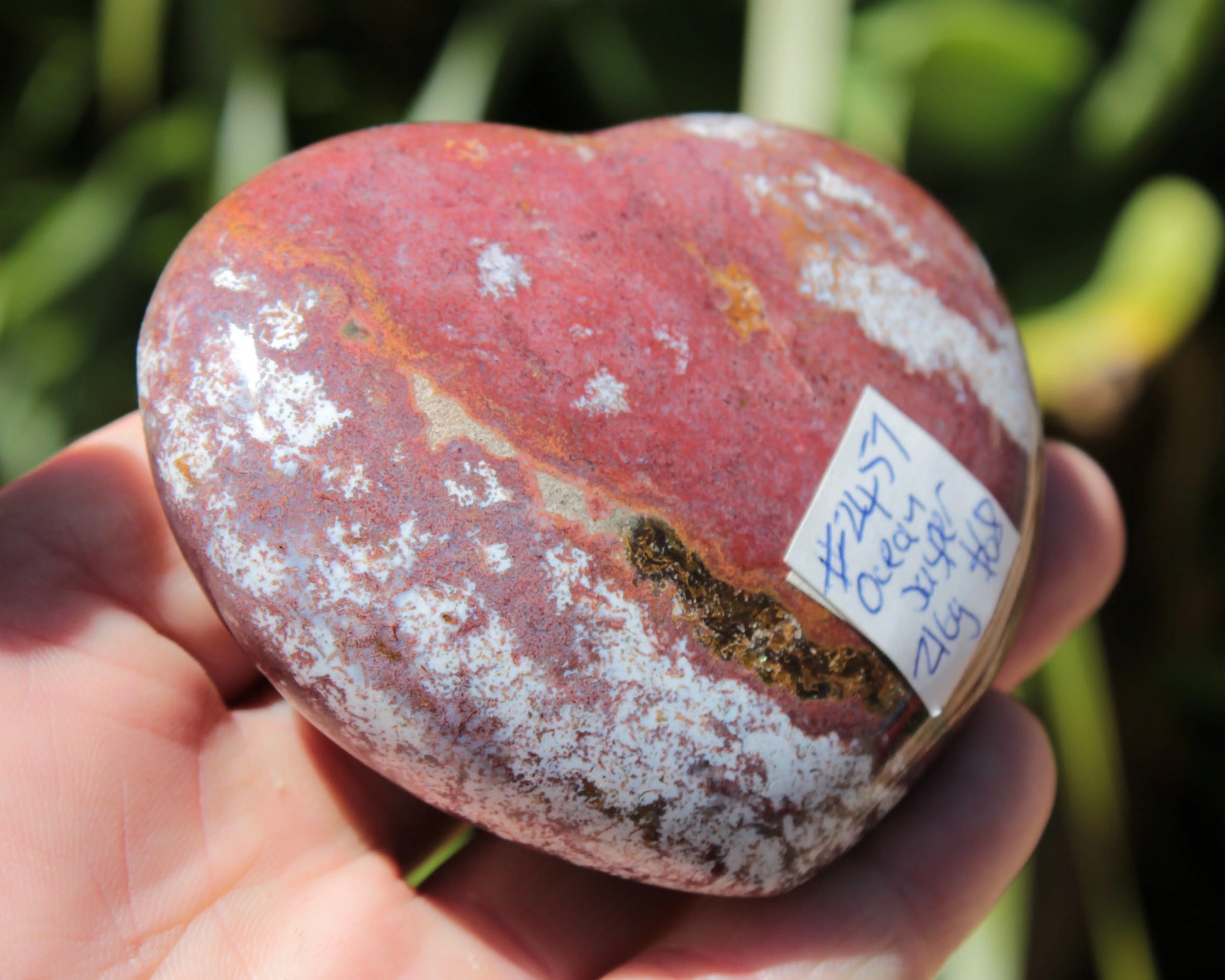 Ocean Jasper heart 216g Rocks and Things