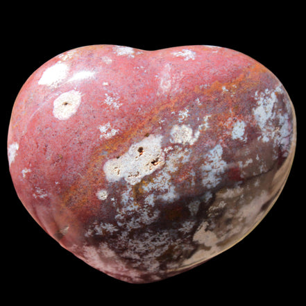 Ocean Jasper heart 216g in sunlight - Rocks and Things Store
