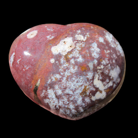 Ocean Jasper heart 216g in sunlight - Rocks and Things Store