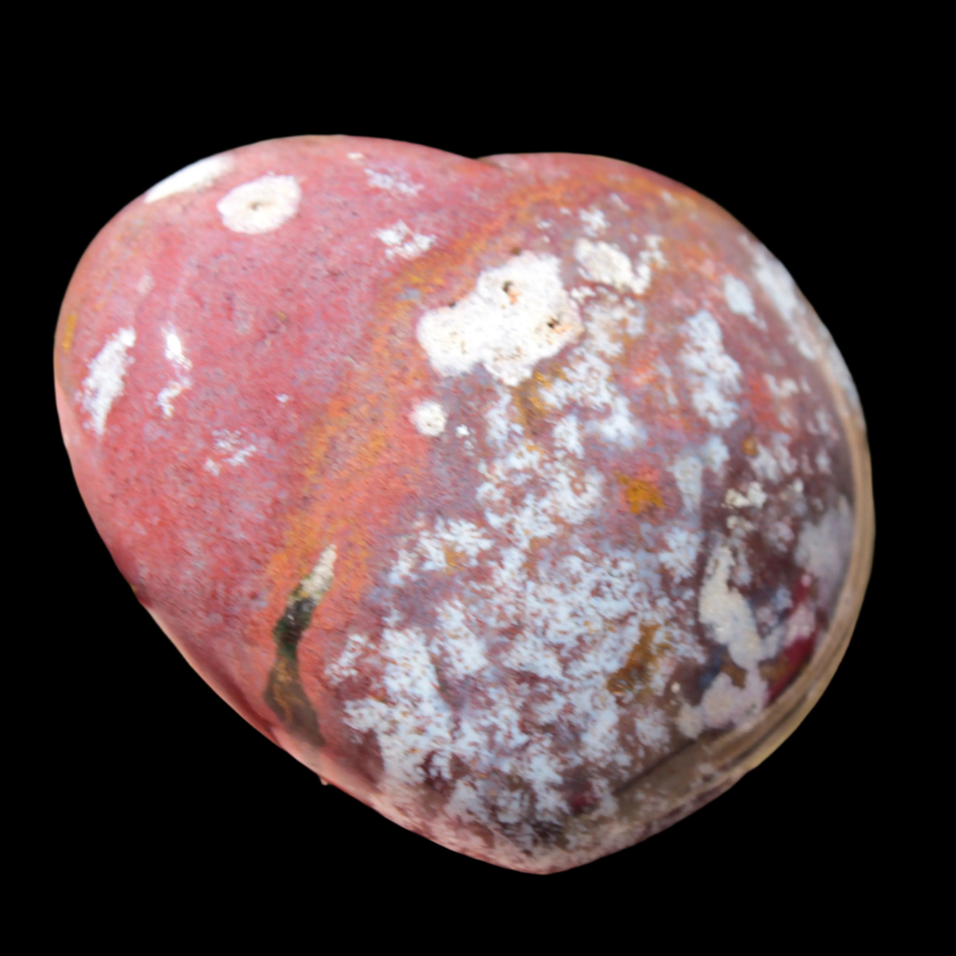 Ocean Jasper heart 216g in sunlight - Rocks and Things Store