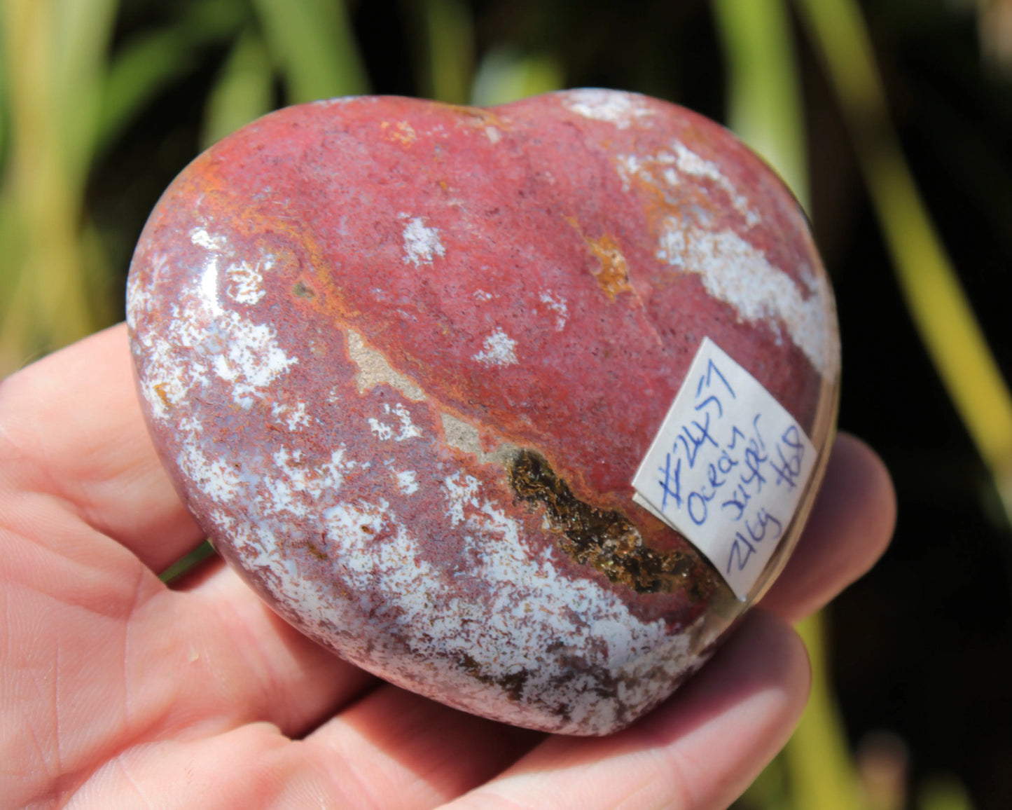 Ocean Jasper heart 216g Rocks and Things