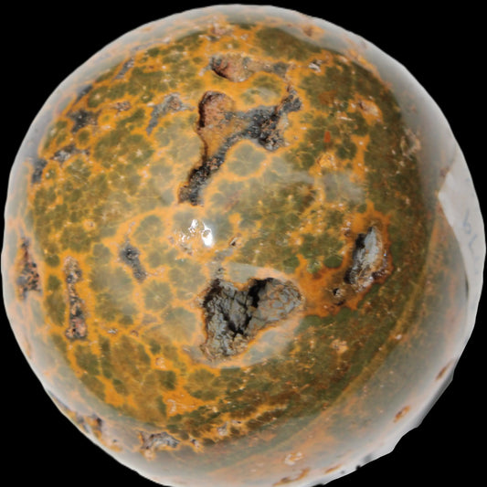 Ocean Jasper hole sphere 70mm 480g Rocks and Things