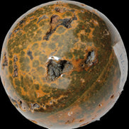 Ocean Jasper hole sphere 70mm 480g - Rocks and Things Store