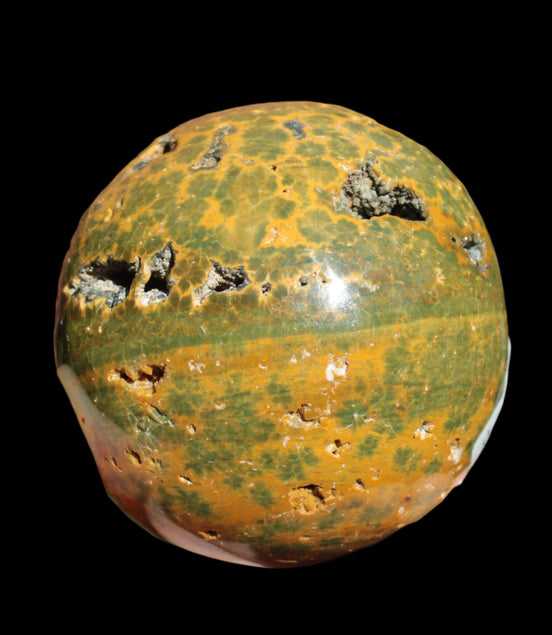 Ocean Jasper hole sphere 70mm 480g - Rocks and Things Store