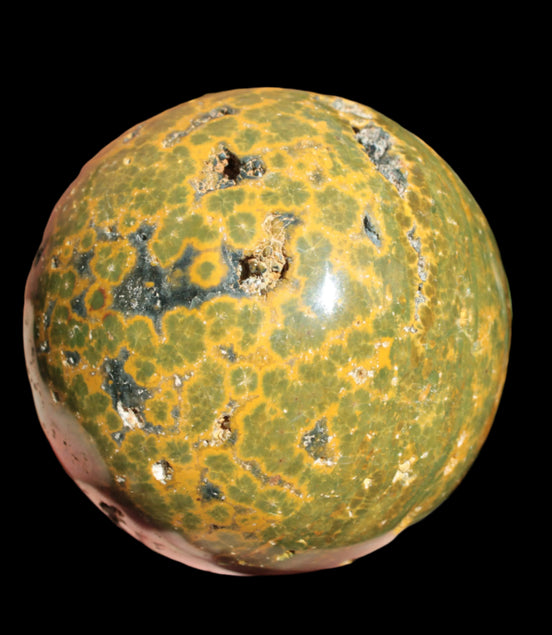 Ocean Jasper hole sphere 70mm 480g - Rocks and Things Store
