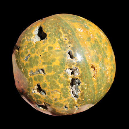 Ocean Jasper hole sphere 70mm 480g - Rocks and Things Store