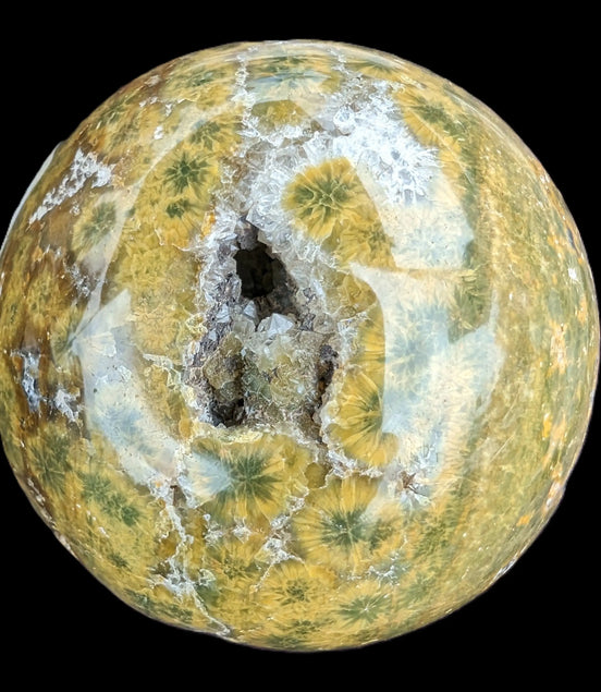 Ocean Jasper hole sphere 70mm 480g Rocks and Things Store