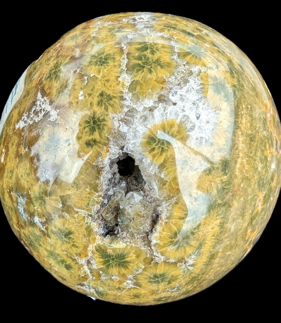 Ocean Jasper hole sphere 70mm 480g Rocks and Things Store