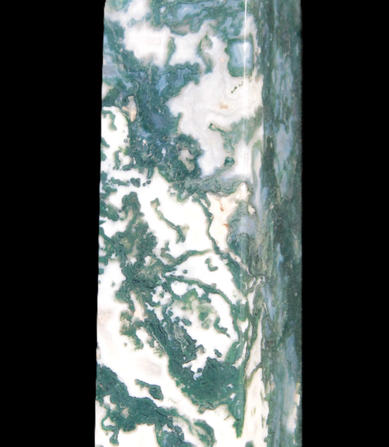 Ocean Moss Agate obelisk 35*147mm 413g Rocks and Things Store