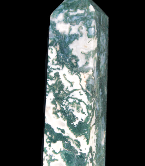 Ocean Moss Agate obelisk 35*147mm 413g Rocks and Things Store