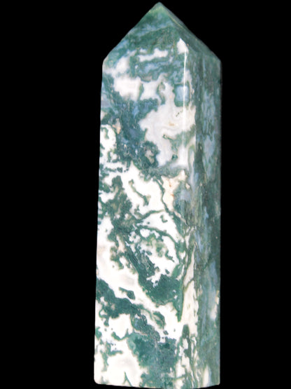 Ocean Moss Agate obelisk 35*147mm 413g Rocks and Things Store