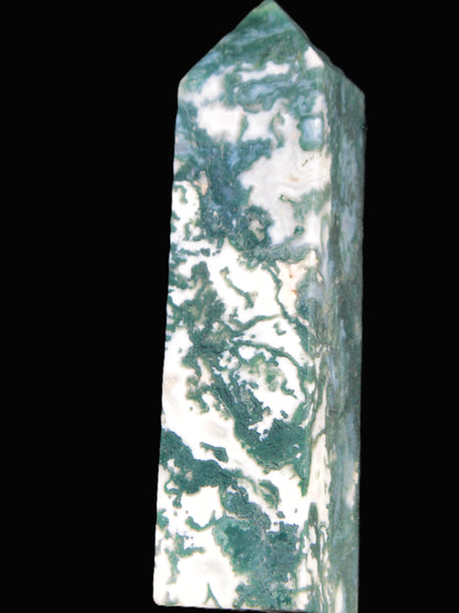 Ocean Moss Agate obelisk 35*147mm 413g Rocks and Things Store