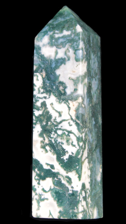 Ocean Moss Agate obelisk 35*147mm 413g Rocks and Things Store