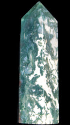 Ocean Moss Agate obelisk 35*147mm 413g Rocks and Things Store